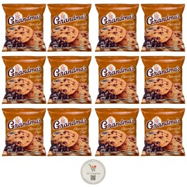 Grandma's Homestyle Big Cookies - 2 Cookies in Each Pack (Pack of 12) Total 24 Cookies (Chocolate Chip)