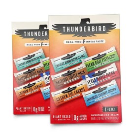 Thunderbird Paleo And Vegan Hiking Food Snacks - Real Food Energy Paleo Bar - Fruit Nutrition Nut Bars - No Added Sugar, Grain And Gluten Free, Non-Gmo, 12 Pack (Bestsellers Variety Pack)
