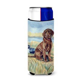 Chocolate Labrador Puppy Ultra Beverage Insulators For Slim Cans 7090Muk