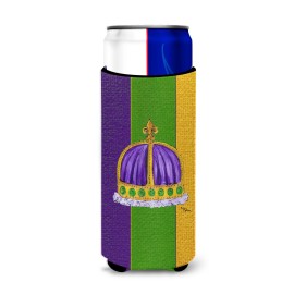 King'S Crown Mardi Gras Ultra Beverage Insulators For Slim Cans 8371Muk