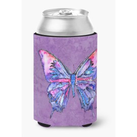 Butterfly On Purple Can Or Bottle Beverage Insulator Hugger