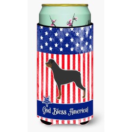 Caroline'S Treasures Usa Patriotic Rottweiler Tall Boy Beverage Insulator Hugger, Multicolor