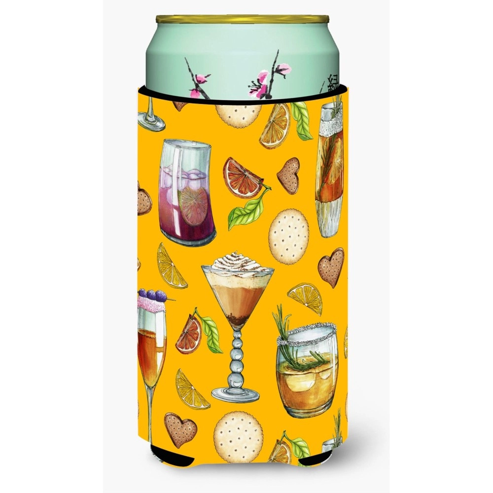 Caroline'S Treasures Drinks & Cocktails Gold Tall Boy Beverage Insulator Hugger, Multicolor