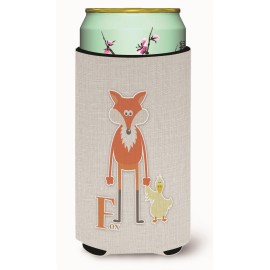 Caroline'S Treasures Alphabet F For Fox Tall Boy Beverage Insulator Hugger, Multicolor