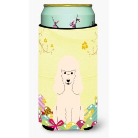 Caroline'S Treasures Easter Eggs Poodle White Tall Boy Beverage Insulator Hugger, Multicolor