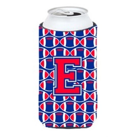 Letter E Football Crimson And Yale Blue Tall Boy Beverage Insulator Hugger Cj1076-Etbc