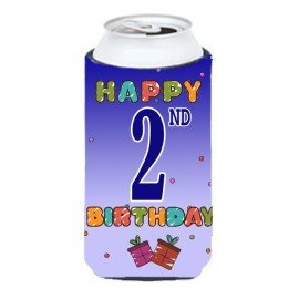 Happy 2Nd Birthday Tall Boy Beverage Insulator Hugger Cj1093Tbc