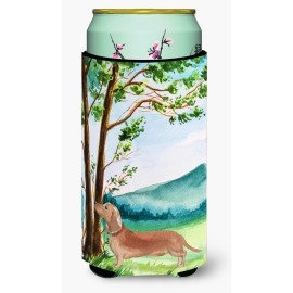 Caroline'S Treasures Ck2002Tbc Under The Tree Red Dachshund Tall Boy Hugger Cold-Beverage-Koozies, Multicolor