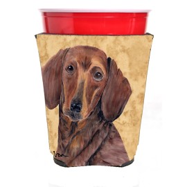 Dachshund Red Solo Cup Beverage Insulator Hugger
