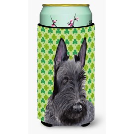 Scottish Terrier St. Patrick'S Day Shamrock Portrait Tall Boy Beverage Insulator Beverage Insulator Hugger