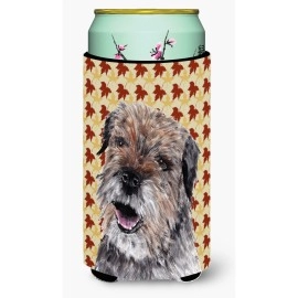 Border Terrier Fall Leaves Tall Boy Beverage Insulator Beverage Insulator Hugger