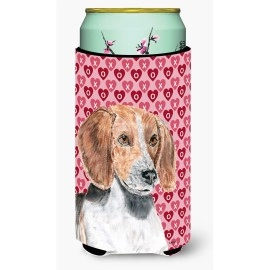 English Foxhound Valentine'S Love Tall Boy Beverage Insulator Beverage Insulator Hugger