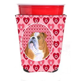 Bulldog English Red Solo Cup Beverage Insulator Hugger