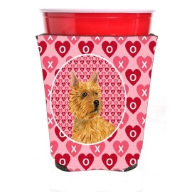 Norwich Terrier Red Solo Cup Beverage Insulator Hugger