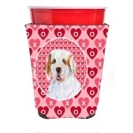 Clumber Spaniel Red Solo Cup Beverage Insulator Hugger