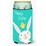 Caroline'S Treasures Happy Easter Rabbit Tall Boy Insulator Hugger Cold-Beverage-Koozies, Tbc, Multicolor