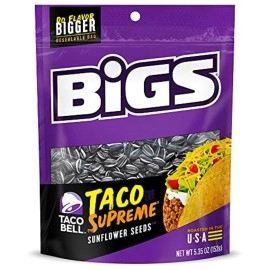 9057501 Sunflower Seeds 5.35Oz Bigs Taco Bell Taco Supreme Sunflower Seeds 5.35 Oz Bagged (Pack Of 12)