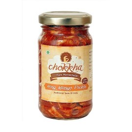 Chokkha Traditional Homemade Hing Mango Pickle | Senda Namak | No Colour | No Preservatives |100% Oil-Free | 200 Gm
