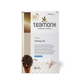 Teamonk - Tapas Oolong Tea Leaves 100g (Makes 75 Cups) | USDA Certified Organic Darjeeling Tea | Pure and Herbal Tea | Promotes Overall Wellbeing | No Oils, Artificial Aroma, or Taste Enhancers