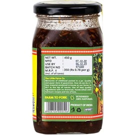 THE LITTLE FARM CO Sweet & Sour Lemon Pickle - Nimbu ka Achar | Oil Free | Homemade Khatta Meetha Nimbu Pickles | No Added Preservatives, No Artificial Flavours | Traditional Recipe, 450g