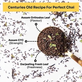 Fearless Tea Gold Blend 1872 CTC Chai, 250g | Kadak Assam Chai Patti | Premium Black Tea Powder, Darjeeling Long Leaves | Organic Taste, Strong Aroma & Natural Colour | Fresh Loose Leaf