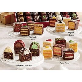 The Swiss Colony Petits Fours - Assorted Traditional, Brownie, Chocolate Lover's, and Liqueur Petits Fours Gourmet Mini Layer Cakes