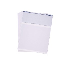 checkOMatic computer check Paper - 100 Pack - Top Blank Stock checks - Security Features Laser Printer compatible - Blue Diamond