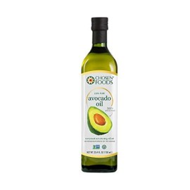 Chosen Foods 100% Avocado Oil Gold Label 25.4 oz., Non-GMO, for High-Heat Cooking, Frying, Baking, Homemade Sauces, Dressings and Marinades