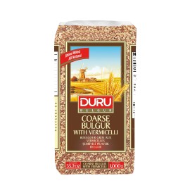 Duru Coarse Bulgur With Vermicelli, 35.2oz (1000g), Wheat Berries, 100% Natural and Certificated, High Fiber and Protein, Non-GMO, Great for Vegan Recipes, Better than Rice