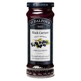 St Dalfour Black Currant Fruit Spread 284 g | No Added Sugar | 100% from Fruit | No Added Preservatives, Colours, Flavors or Sweeteners | No Corn Syrup | Traditional French Recipe