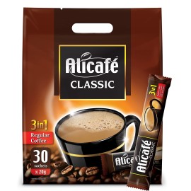 Alicafe Classic 3 in 1 Instant Coffee, Bag, Ground, 30 X 20g 600g