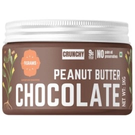 9GRAMS Chocolate Peanut Butter | Made with fresh, in-house prepared Chocolate | No preservatives, No emulsifiers (Crunchy-1Kg)