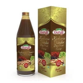 Jai Guruji Kesharia Thandai Dry Fruit Syrup Sharbat Instant Refreshing Drink For Summer (Mix with milk Only) 750ml