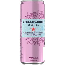 San Pellegrino Essenza Sparkling Dark Morello Cherry & Pomegranate Sparkling Mineral Water, 11.16 fl oz / 330 ml