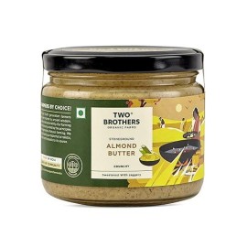 Two Brothers Organic Farms Amorearth Almond Butter with Jaggery, Crunchy, Tasty and Healthy - 300Gms