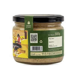 Two Brothers Organic Farms Amorearth Almond Butter with Jaggery, Crunchy, Tasty and Healthy - 300Gms
