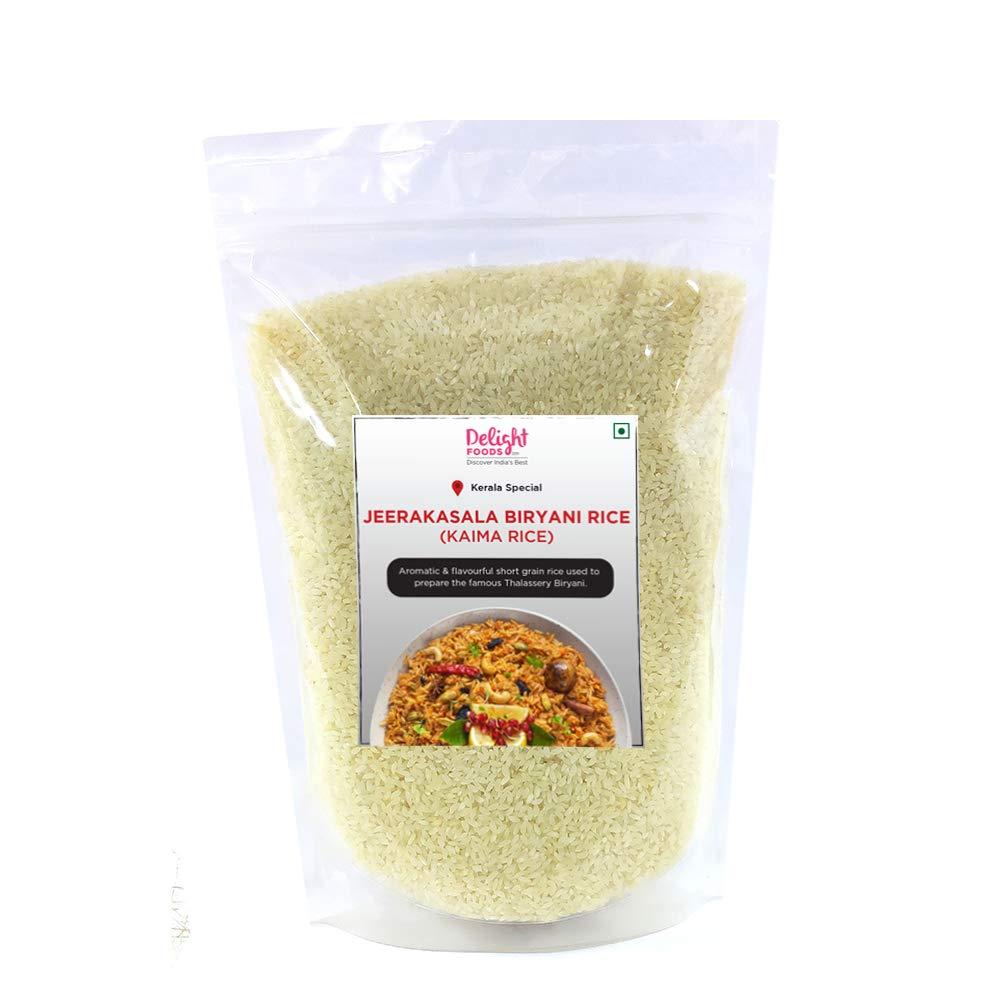 Delight Foods Kerala Special Jeerakasala Biryani Rice | Kaima Rice | Jeerakasamba (2 KG)