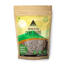 Superfarmers Himalayan Chia Seeds Omega 3 Healthy Snack for Eating (250 Grams, White)