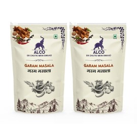 Alco Garam Masala - All Natural and Fresh Zipper Pack for All Kitchens | Essential Grocery Item to Bring Amazing Taste to Your Vegetables | 100g Zipper (Pack of 2)