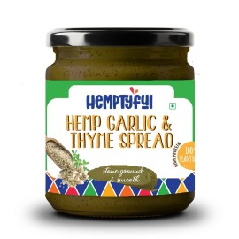 Hemptyful Hemp Garlic & Thyme Spread(180G)| High in protein | 100% Plant-Based (Dairy Free, Vegan, Gluten Free, Nut free), 100% Natural | High in Omegas