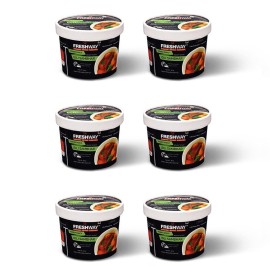 Freshway Idli Sambhar Combo Pack of 6 Instant Food Ready to eat Ready to Cook in 8 Minutes