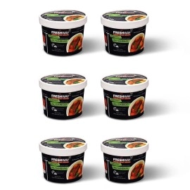 Freshway Idli Sambhar Combo Pack of 6 Instant Food Ready to eat Ready to Cook in 8 Minutes