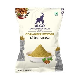 Alco Coriander Powder - Natural and Fresh Pillow Pack For All Kitchens | Essential Grocery Item To Bring Fantastic Taste To Your Food | 1kg Pillow