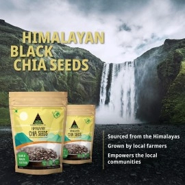 Superfarmers Himalayan Chia Seeds Omega 3 Healthy Snack For Eating (500 Grams, Black)