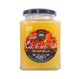 HighStation Herbal Blend Honey - 1kg | Cloth Filtered | 100% Natural | Sugar Free & No Preservative | Pure Organic Goodness | 100% Raw Honey | Natural Superfood | Sustainable