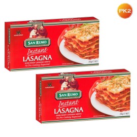 San Remo Instant Lasagna Sheets 500gms Oven Ready Lasagna Sheets Australia's No 1.(2 Pack of 250gms)