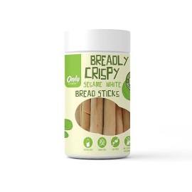 Only Gluten Free Breadsticks Sesame White 240gm, Pack of 1| Lactose Free | Gluten free | No Added Preservatives | Excellent source of Fiber