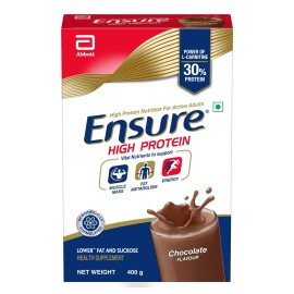 Ensure High Protein Drink for Physically Active Adults - Chocolate 400g, Red & Ensure Complete, Balanced Nutrition Drink For Adults 400g, Vanilla Flavour