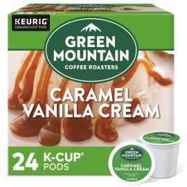 Keurig Green K-Cup Carmel & Vanilla Coffee, Pack of 24