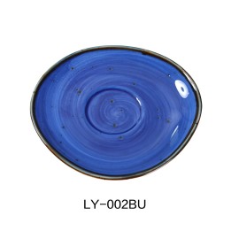 Lyon 6.5 in. Saucer for LY-001BU, Reactive Glaze, Blue - Pack of 36